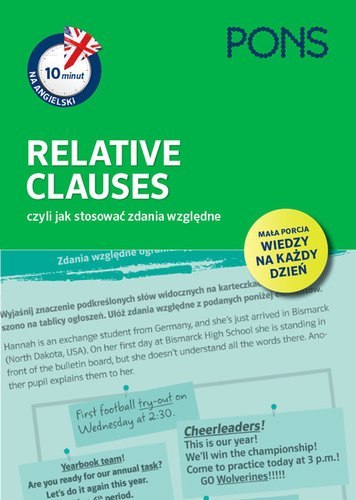 10 minut na angielski PONS Relative Clauses czyli jak stosować zdania względne A1/A2 10 minut na angielski PONS Relative Clauses czyli jak stosować zdania względne A1/A2