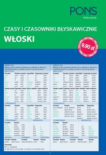 Czasy i czasowniki błyskawicznie MINI włoskie PONS Czasy i czasowniki błyskawicznie MINI włoskie PONS