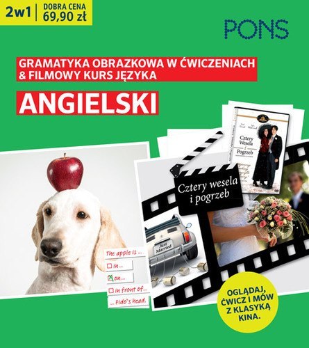 Oglądaj, ćwicz i mów z klasyką kina Gramatyka obrazkowa w ćwiczeniach i filmowy kurs języka angielskiego PONS Dwie książki w pak Oglądaj, ćwicz i mów z klasyką kina Gramatyka obrazkowa w ćwiczeniach i filmowy kurs języka angielskiego PONS Dwie książki w pak