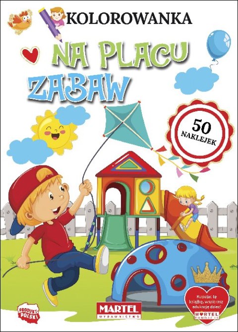 Na placu zabaw. Kolorowanka z naklejkami Na placu zabaw. Kolorowanka z naklejkami