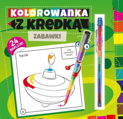 Kolorowanka z kredką. Zabawki Kolorowanka z kredką. Zabawki