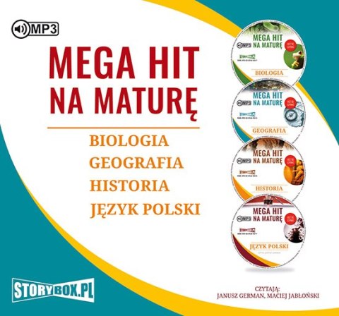 CD MP3 Pakiet mega hit na maturę / biologia / geografia / historia / język polski CD MP3 Pakiet mega hit na maturę / biologia / geografia / historia / język polski