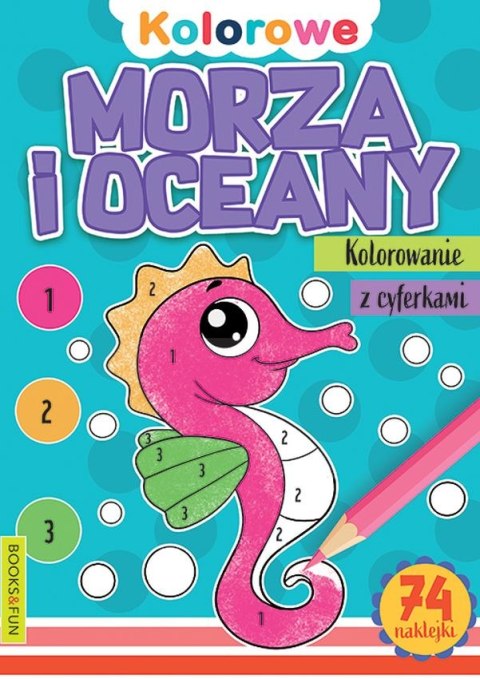 Morza i oceany. Kolorowanie z cyferkami Morza i oceany. Kolorowanie z cyferkami