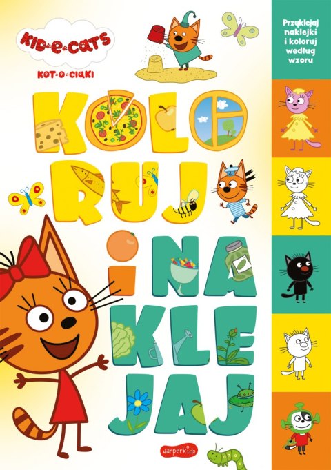 Kot-o-ciaki. Koloruj i naklejaj Kot-o-ciaki. Koloruj i naklejaj