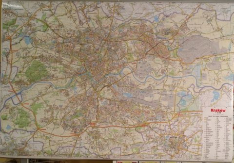 Kraków. Plan miasta 1:26 000. Mapa ścienna Kraków. Plan miasta 1:26 000. Mapa ścienna