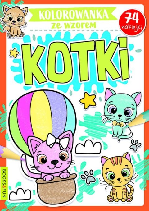 Kotki. Kolorowanka ze wzorem Kotki. Kolorowanka ze wzorem