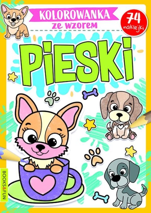 Pieski. Kolorowanka ze wzorem Pieski. Kolorowanka ze wzorem