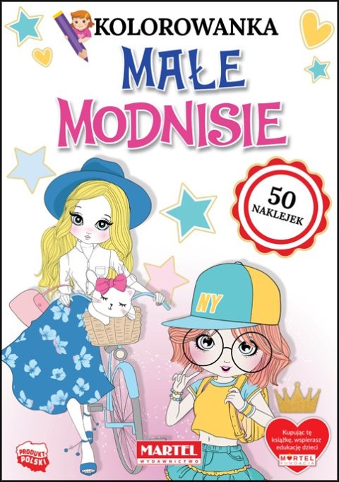 Małe modnisie. Kolorowanka z naklejkami Małe modnisie. Kolorowanka z naklejkami