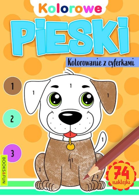 Pieski. Kolorowanie z cyferkami Pieski. Kolorowanie z cyferkami