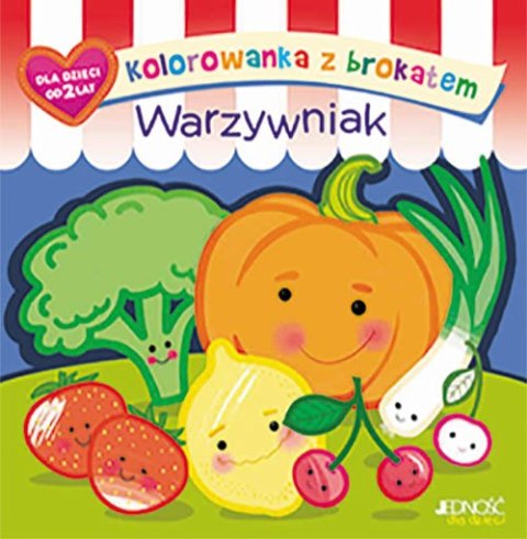 Kolorowanka z brokatem. Warzywniak Kolorowanka z brokatem. Warzywniak