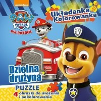 Dzielna drużyna Psi Patrol układanka kolorowanka Dzielna drużyna Psi Patrol układanka kolorowanka