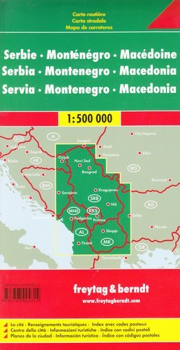 Serbia czarnogóra macedonia mapa 1:500 000 Serbia czarnogóra macedonia mapa 1:500 000