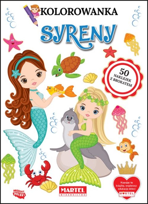 Syreny. Kolorowanka z naklejkami Syreny. Kolorowanka z naklejkami