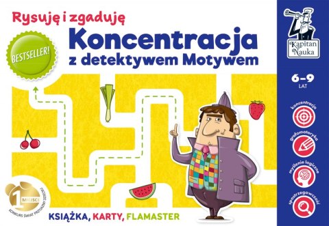 Koncentracja z detektywem Motywem. Rysuję i zgaduję. Kapitan Nauka wyd. 3 Koncentracja z detektywem Motywem. Rysuję i zgaduję. Kapitan Nauka wyd. 3