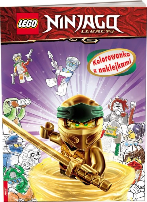 Lego Ninjago Kolorowanka z naklejkami NA-6703 Lego Ninjago Kolorowanka z naklejkami NA-6703