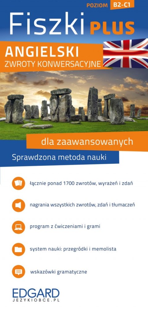 Angielski. Fiszki PLUS Zwroty konwersacyjne dla zaawansowanych. Poziom B2-C1 Angielski. Fiszki PLUS Zwroty konwersacyjne dla zaawansowanych. Poziom B2-C1