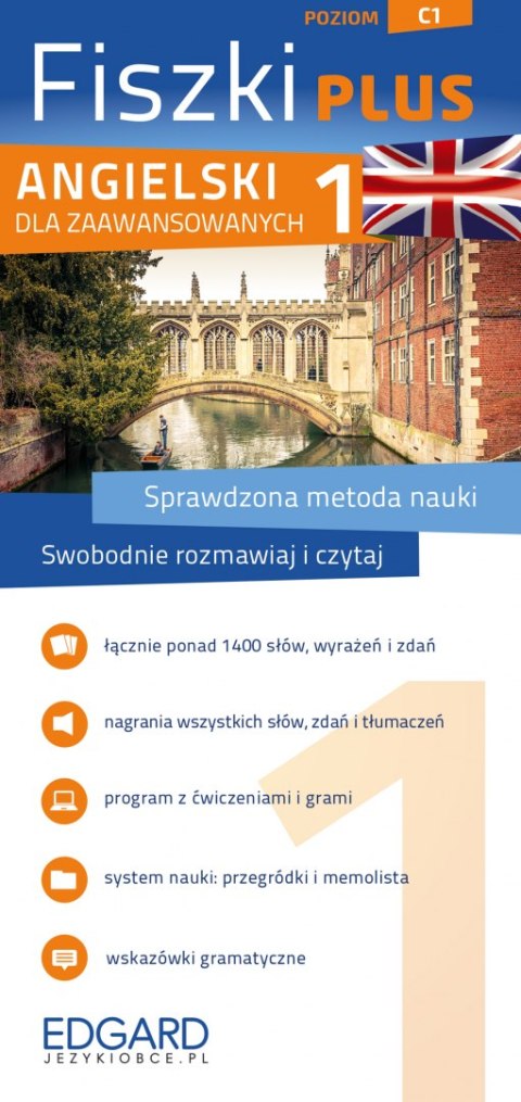 Angielski. Fiszki PLUS dla zaawansowanych 1. Poziom C1 wyd. 2 Angielski. Fiszki PLUS dla zaawansowanych 1. Poziom C1 wyd. 2