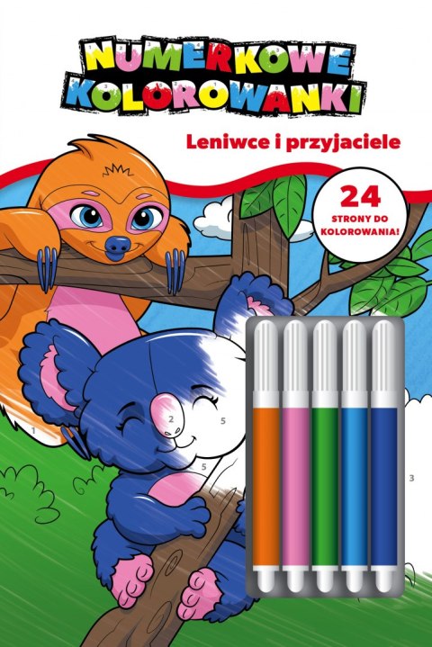 Leniwce i przyjaciele. Numerkowe kolorowanki. Koala Leniwce i przyjaciele. Numerkowe kolorowanki. Koala