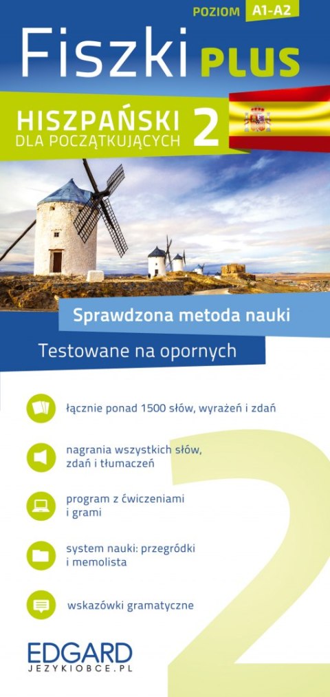Hiszpański. Fiszki PLUS dla początkujących 2. Poziom A1-A2 wyd. 2 Hiszpański. Fiszki PLUS dla początkujących 2. Poziom A1-A2 wyd. 2