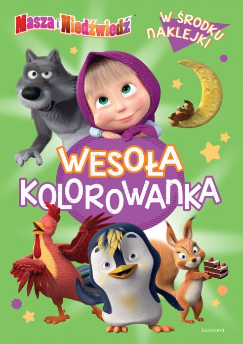 Masza i Niedźwiedź. Wesoła kolorowanka z naklejkami Masza i Niedźwiedź. Wesoła kolorowanka z naklejkami