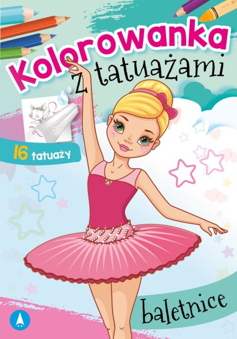 Baletnice. Kolorowanka z tatuażami Baletnice. Kolorowanka z tatuażami