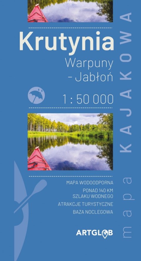 Mapa kajakowa Krutynia - Warpuny Jabłoń 1:50 000 Mapa kajakowa Krutynia - Warpuny Jabłoń 1:50 000