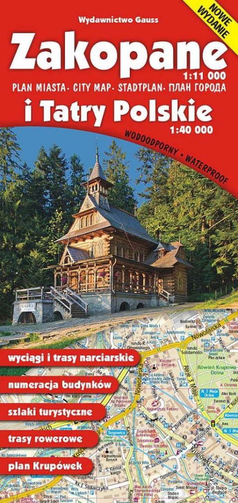 Zakopane i Tatry Polskie. Mapa wyd. 2022 Zakopane i Tatry Polskie. Mapa wyd. 2022