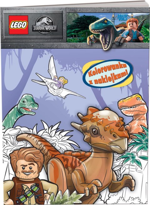 Lego Jurassic World Kolorowanka z naklejkami NA-6203 Lego Jurassic World Kolorowanka z naklejkami NA-6203