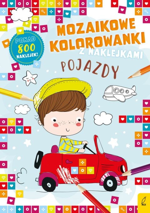 Pojazdy. Mozaikowe kolorowanki Pojazdy. Mozaikowe kolorowanki
