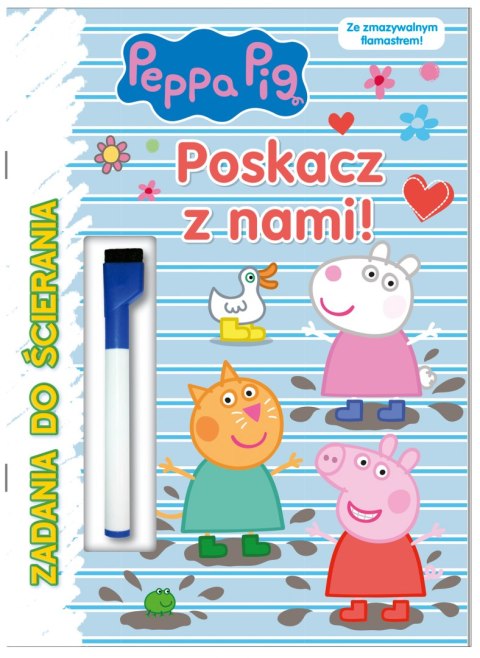 Poskacz z nami. Świnka Peppa. Zadania do ścierania Poskacz z nami. Świnka Peppa. Zadania do ścierania