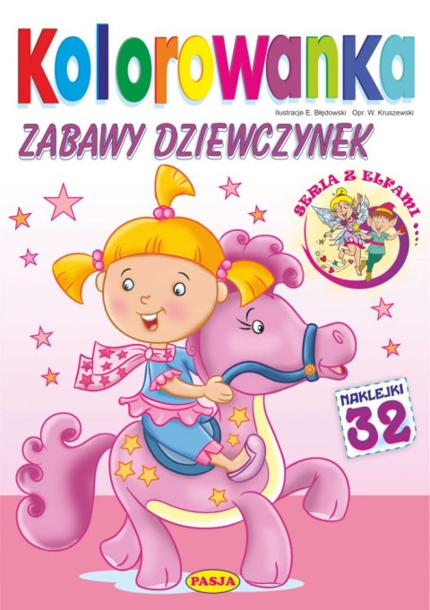 Zabawy dziewczynek. Kolorowanka Zabawy dziewczynek. Kolorowanka