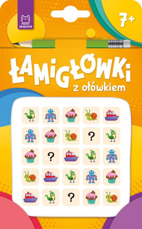 Łamigłówki z ołówkiem 7+. Książeczka pomarańczowa Łamigłówki z ołówkiem 7+. Książeczka pomarańczowa