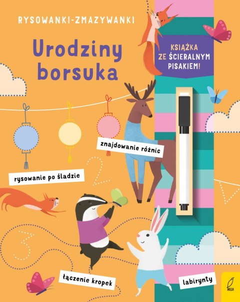 Rysowanki-zmazywanki. Urodziny borsuka Rysowanki-zmazywanki. Urodziny borsuka