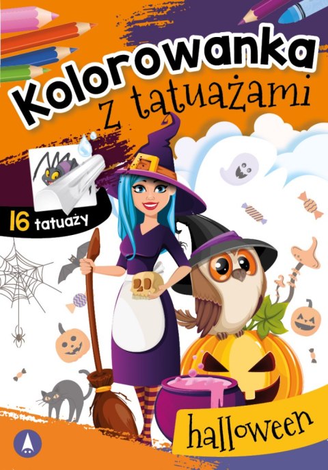 Halloween. Kolorowanka z tatuażami Halloween. Kolorowanka z tatuażami