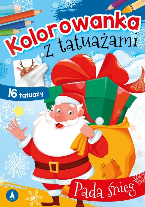 Pada śnieg. Kolorowanka z tatuażami Pada śnieg. Kolorowanka z tatuażami