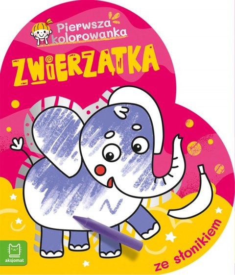 Pierwsza kolorowanka ze słonikiem. Pierwsza Kolorowanka. Zwierzątka Pierwsza kolorowanka ze słonikiem. Pierwsza Kolorowanka. Zwierzątka