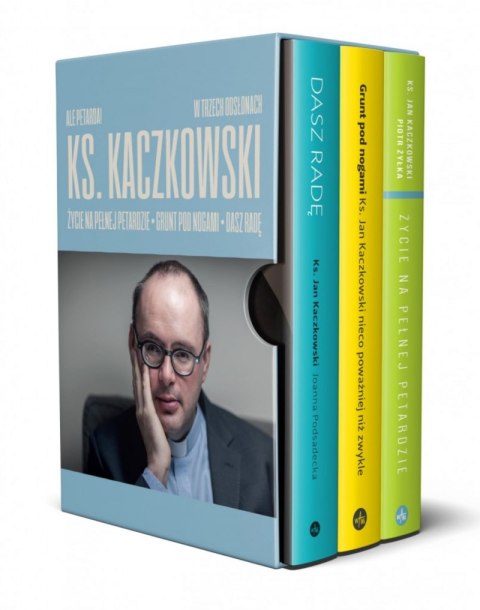 Pakiet Ksiądz Jan Kaczkowski. Dasz radę / Grunt pod nogami / Życie na pełnej petardzie wyd. 2022 Pakiet Ksiądz Jan Kaczkowski. Dasz radę / Grunt pod nogami / Życie na pełnej petardzie wyd. 2022