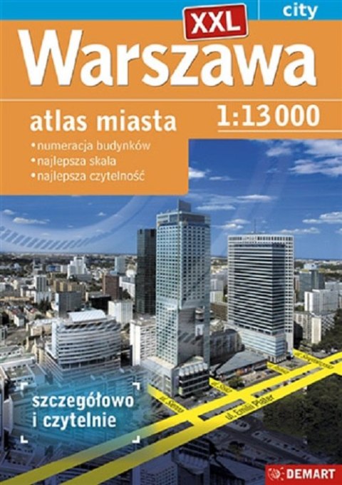 Warszawa. Atlas miasta XXL 1:13 000 wyd. 2023/2024 Warszawa. Atlas miasta XXL 1:13 000 wyd. 2023/2024