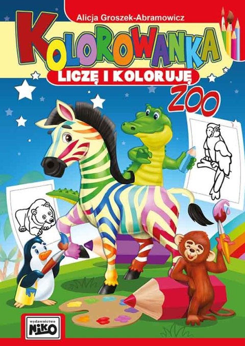 Zoo kolorowanka liczę i koloruję Zoo kolorowanka liczę i koloruję