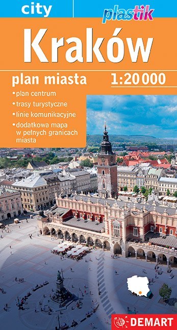 Kraków. Plan miasta 1:20 000. Plastik wyd. 2023 Kraków. Plan miasta 1:20 000. Plastik wyd. 2023