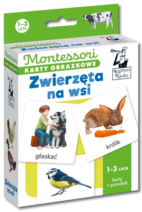 Zwierzęta na wsi. Montessori. Karty obrazkowe (1-3 lata). Kapitan Nauka Zwierzęta na wsi. Montessori. Karty obrazkowe (1-3 lata). Kapitan Nauka