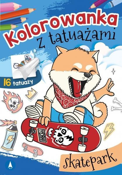 Skatepark. Kolorowanka z tatuażami Skatepark. Kolorowanka z tatuażami