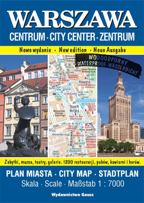 Warszawa Centrum. Plan miasta foliowany 1:7000 wyd. 2023 Warszawa Centrum. Plan miasta foliowany 1:7000 wyd. 2023