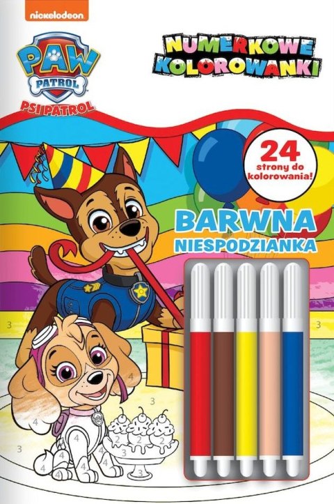 Barwna niespodzianka. Psi Patrol. Numerkowe kolorowanki Barwna niespodzianka. Psi Patrol. Numerkowe kolorowanki