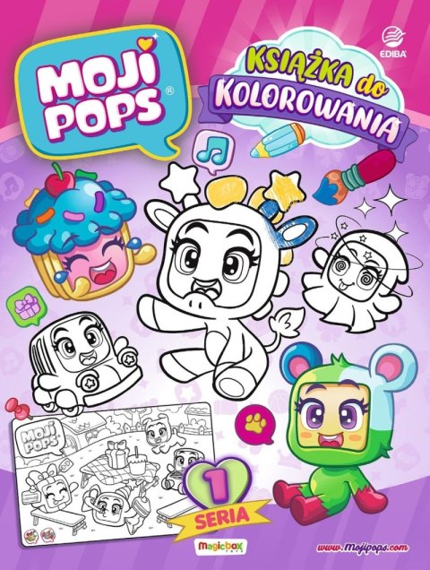 MojiPops książka do kolorowania seria 1 MojiPops książka do kolorowania seria 1