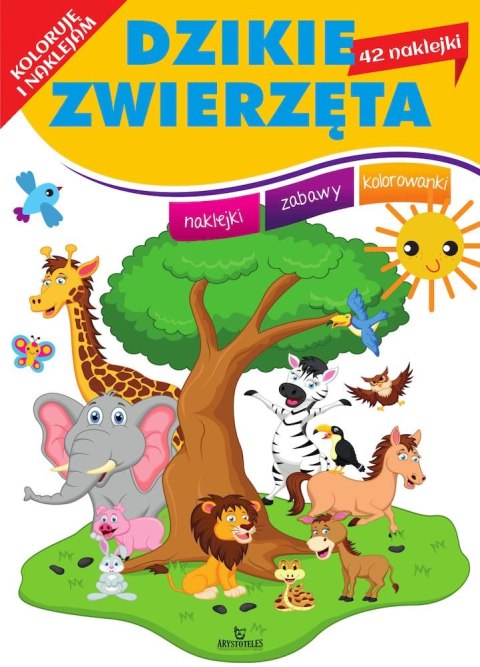 Dzikie zwierzęta. Koloruję i naklejam Dzikie zwierzęta. Koloruję i naklejam