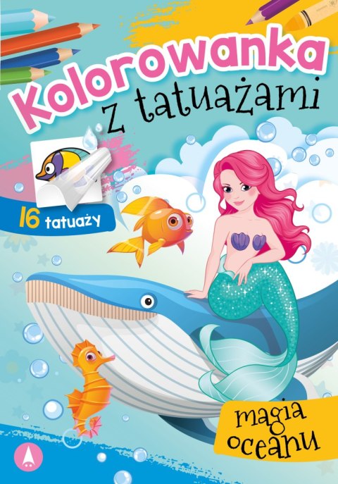 Magia oceanu. Kolorowanka z tatuażami Magia oceanu. Kolorowanka z tatuażami