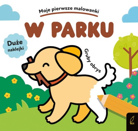W parku. Gruby obrys. Moje pierwsze malowanki W parku. Gruby obrys. Moje pierwsze malowanki