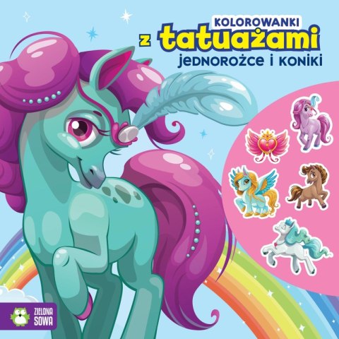 Jednorożce i koniki. Kolorowanki z tatuażami Jednorożce i koniki. Kolorowanki z tatuażami
