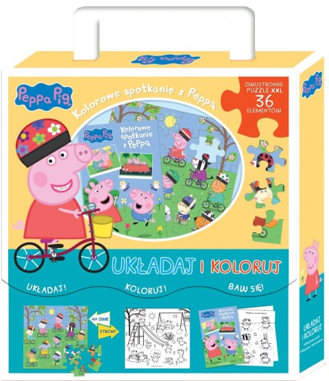 Układaj i koloruj. Świnka Peppa Układaj i koloruj. Świnka Peppa